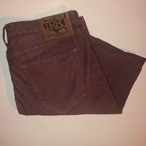 True religion Burgundy corduroy